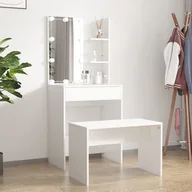 Toaletki - Zestaw z toaletką i oświetleniem LED, biały - miniaturka - grafika 1