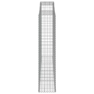 vidaXL Łukowaty kosz gabionowy 300x50x220/240 cm, galwanizowane żelazo - Ogrodzenia - miniaturka - grafika 5