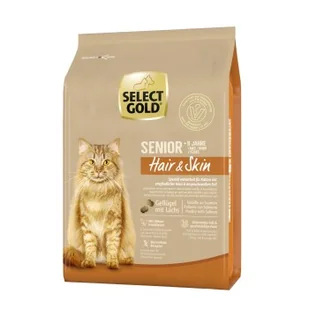 SELECT GOLD Hair+Skin Senior Drób z łososiem 2,5 kg - Mokra karma dla kotów SELECT GOLD Hair+Skin Senior Drób z łososiem 2,5 kg - Mokra karma dla kotów - miniaturka - grafika 1