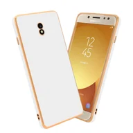 Etui i futerały do telefonów - Cadorabo pokrowiec ochronny na Samsung Galaxy J3 2017 biały pokrowiec na telefon komórkowy silikonowe etui ochronne na aparat fotograficzny TPU - miniaturka - grafika 1