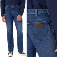 Spodnie męskie - Wrangler TEXAS AUTHENTIC STRAIGHT The Rock KLASYCZNE CIEMNY D��INS W32 L30 - miniaturka - grafika 1
