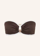 Stroje kąpielowe - Seafolly Góra Od Bikini Bandeau Beach Bound braun - miniaturka - grafika 1