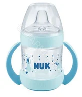 Akcesoria do karmienia - NUK butelka Nature Sense z uchwytami ze wskaźnikiem temperatury 150 ml (niebieska) - miniaturka - grafika 1