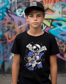 Koszulki dla chłopców - koszulka dla chłopca astronaut dino - miniaturka - grafika 1