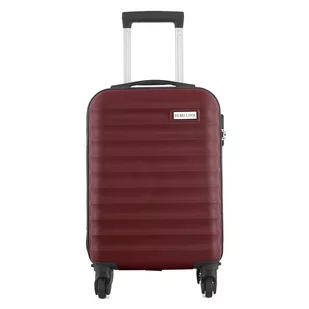 Mała walizka podróżna w poziome paski 18" - czerwony Semi Line - Walizki - miniaturka - grafika 1