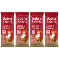 Batoniki - Dobra Kaloria Baton owocowy jabłko i cynamon Zestaw 4 x 35 g - miniaturka - grafika 1