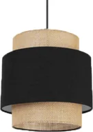 Lampy sufitowe - Lampa wisząca Solar Lampa wisząca zwis pojedynczy BOHO len i czerń - miniaturka - grafika 1