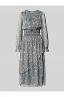Sukienki - Sukienka szyfonowa taliowana z kwiatowym wzorem na całej powierzchni model LIVY DRESS - Pepe Jeans - miniaturka - grafika 1