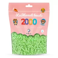 Prace ręczne dla dzieci - Koraliki do prasowania La Manuli - JASNE ZIELONE, 2000 szt. - miniaturka - grafika 1