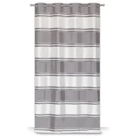 Zasłony - Zasłona na przelotkach biało-szara 140 x 240 cm różnokolorowa - miniaturka - grafika 1