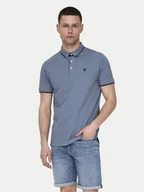Koszulki męskie - Only & Sons Polo Fletcher 22024827 Niebieski Regular Fit - miniaturka - grafika 1