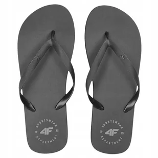 Japonki męskie 4F 4FWSS25FFLIM187-20S Czarny Roz. 43 - Klapki i japonki męskie - miniaturka - grafika 1