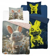 Pościel dla dzieci - Pościel dziecięca fluorescencyjna 160x200cm KRÓLIK - miniaturka - grafika 1