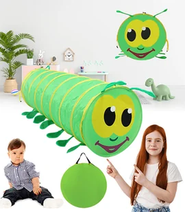 TUNEL DLA DZIECI GĄSIENICA NAMIOT TOR PRZESZKÓD DO DOMU DO OGRODU 178 CM - Namioty i tipi dla dzieci - miniaturka - grafika 1