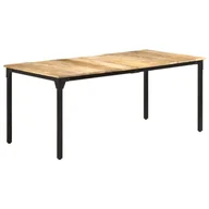 Stoły - vidaXL Stół jadalniany, 180 x 90 x 76 cm, surowe drewno mango - miniaturka - grafika 1