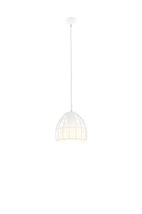 Kaspa LAMPA wisząca FRAME M 10334101 szklana OPRAWA Zwis IP20 klatka drut Biały - Lampy sufitowe - miniaturka - grafika 1