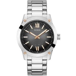 Zegarek Srebrny zegarek męski Guess Crescent z ombre tarczą GW0574G1 - Zegarki męskie - miniaturka - grafika 1