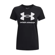 Koszulki i topy damskie - Damska Koszulka z krótkim rękawem UNDER ARMOUR UA W SPORTSTYLE LOGO SS 1356305-001 – Czarny - miniaturka - grafika 1