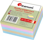 Gadżety  do biura - Titanum, kostka papierowa, nieklejona, mix kolorów, mała - miniaturka - grafika 1