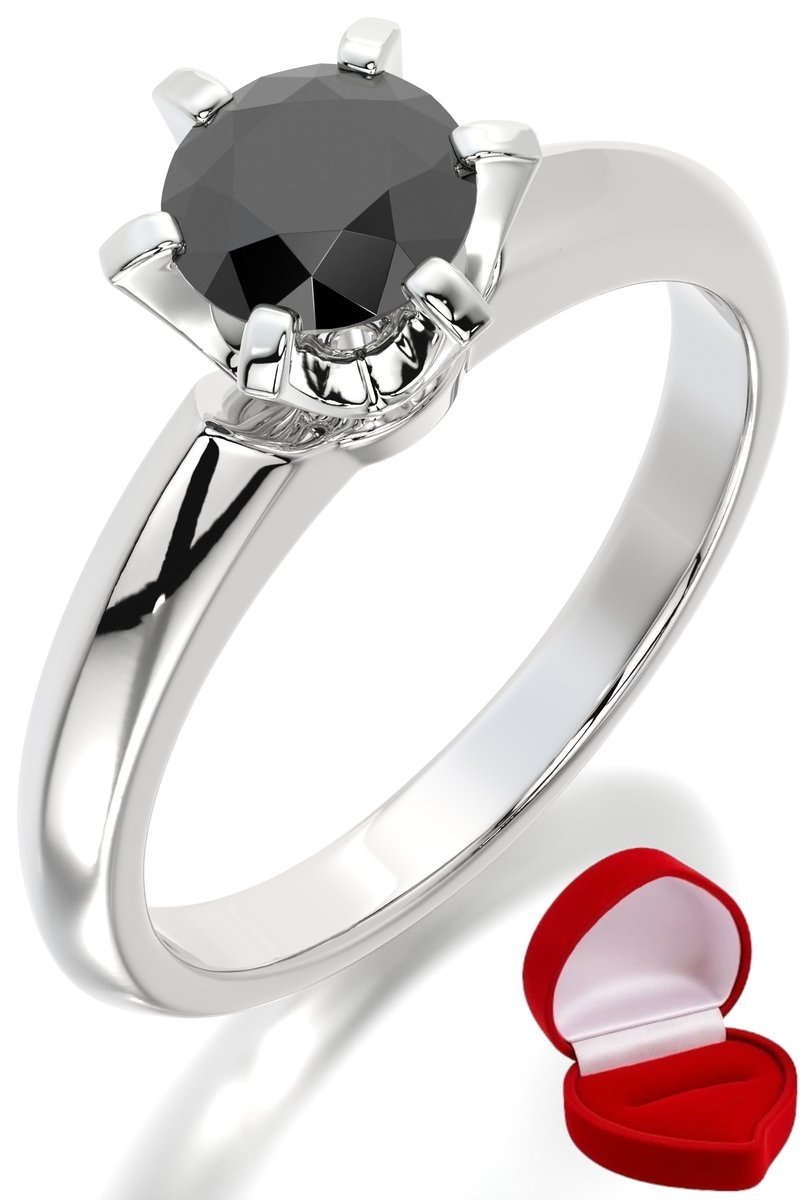 ZŁOTY PIERŚCIONEK ZARĘCZYNOWY 585 14k BRYLANT CZ. 0,70 ct BIAŁE ZŁOTO R6