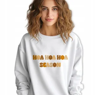 Damska Bluza Biała Dresowa HOA HOA HOA SEASON Dla Jesieniary Wz Rozmiar S - Bluzy damskie - miniaturka - grafika 1