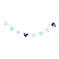 Wyposażenie pokoiku dziecięcego - Girlanda, proporczyk, Biały miś, 245x18 cm - miniaturka - grafika 1