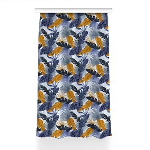 Zasłona do salonu Liście palmowe do pokoju 150x240, Fabricsy - Zasłony - miniaturka - grafika 1