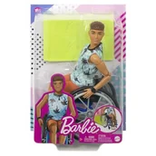 Lalki dla dziewczynek - Lalka Barbie Fashionistas Ken na wózku inwalidzkim Mattel - miniaturka - grafika 1