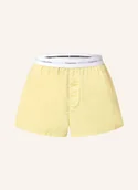 Spodenki damskie - Calvin Klein Szorty Od Piżamy Cotton Poplin gelb - miniaturka - grafika 1
