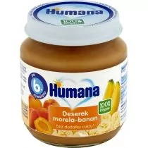 Humana 100% ORGANIC Deserek morela-banan - 125g - Desery dla dzieci - miniaturka - grafika 1