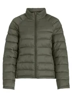 Kurtki damskie - Vila Kurtka pikowana w kolorze khaki - miniaturka - grafika 1
