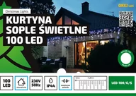 Oświetlenie świąteczne - Multimix.pl Kurtyna Sople LED 4,25 m 100 LED zewnętrzne oświetlenie możliwość łączenia zewnętrzne lampki choinkowe NR 1779 Ciepły biały OLED-100/G/S/X - miniaturka - grafika 1