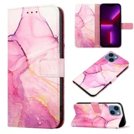 Etui i futerały do telefonów - König Design Etui kompatybilne z Apple iPhone 15 Plus Etui na telefon komórkowy ze skóry syntetycznej - Etui na telefon komórkowy różowo-fioletowo-złote - miniaturka - grafika 1