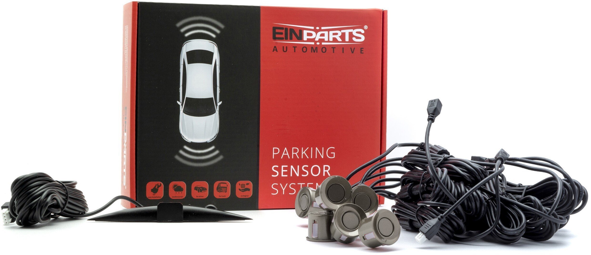 Einparts Automotive EINPARTS CZUJNIKI PARKOWANIA 8 SENSORY DO SAMOCHODÓW UNIWERSALNE PRZÓD TYŁ
