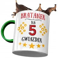 Kubki - Kubek Zielony Dla Bratanka Syna Brata Prezent z Nadrukiem ze Zdjęciem + Opakowanie na prezent (wzór 01) - miniaturka - grafika 1