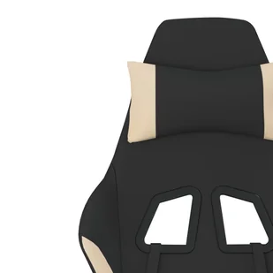 Lumarko Obrotowy fotel gamingowy, czarno-kremowy, obity tkaniną - Fotele gamingowe - miniaturka - grafika 12