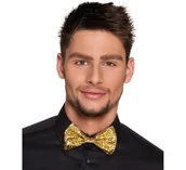 Gadżety dla niej i dla niego - GoDan Muszka brokatowa, złota - miniaturka - grafika 1