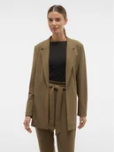 Marynarki i żakiety damskie - Vero Moda Marynarka Liva 10294482 Brązowy Regular Fit - miniaturka - grafika 1