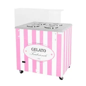 Inne urządzenia gastronomiczne - Dystrybutor do lodów witryna do lodów konserwator retro 4 tub okrągłe kuwety 843x670x895 mm GELATO POZETTI 4 PINK Resto Quality - miniaturka - grafika 1