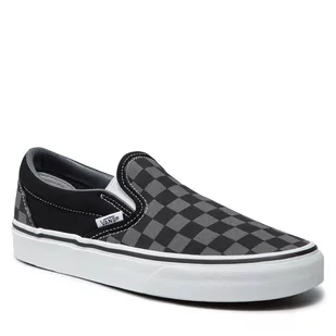 Vans Tenisówki Classic Slip-On VN000EYEBPJ Black/Pewter Checkerboard - Trampki damskie - miniaturka - grafika 1