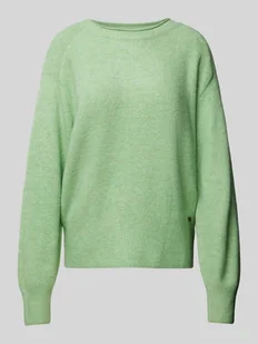 Sweter z dzianiny z okrągłym dekoltem model ‘IRMA’ - Swetry damskie - miniaturka - grafika 1