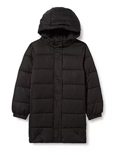 NAME IT Girl's NLFMYI Long JACKET2 kurtka, czarna, 134/140, czarny, 134/140 cm - Kurtki i płaszcze dla dziewczynek - miniaturka - grafika 1