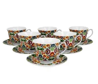 Filiżanki - 6 filiżanek do herbaty łowicz na prezent filiżanka - miniaturka - grafika 1