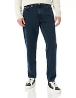Spodenki męskie - Calvin Klein Jeans Męskie spodnie typu Regular Taper, Ciemna dżinsowa, 33W / 34L - miniaturka - grafika 1