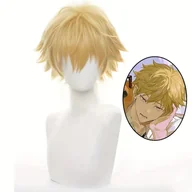 Pozostałe akcesoria fryzjerskie - TEMU Uniwersalna Peruka Anime Imbier - Krótka, Prosta, Łatwa w Kształtowaniu, Odporna na Ciepło Syntetyczne Włosy o Naturalnym Wyglądzie do Cosplay i - miniaturka - grafika 1