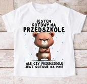 Koszulki dla dziewczynek - Koszulka do przedszkola DLA CHŁOPCZYKA - jestem gotowy na przedszkole (1) - miniaturka - grafika 1