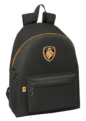 Safta KINGS LEAGUE ULTIMATE MOSTOLES - plecak dzienny dla dzieci, jakość i maksymalna wytrzymałość, wygodny i wszechstronny, 33 x 15 x 42 cm, kolor czarny, Czarny (Black), Estándar, Casual