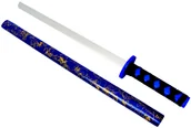 Zabawki i gry sportowe - NIEBIESKI BEZPIECZNY Drewniany Miecz Rekwizyt Rycerz 73 cm KATANA SAMURAJ - miniaturka - grafika 1
