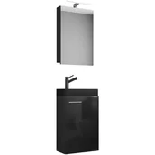 Szafki łazienkowe - umywalka do mebli łazienkowych Slito Czarny W. 130 x S. 41 x G. 22 cm - miniaturka - grafika 1