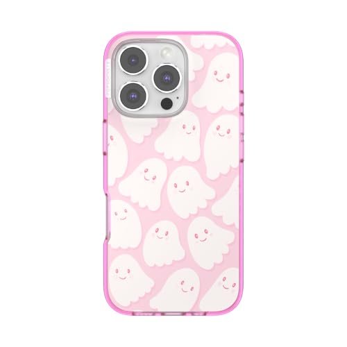 PopSockets Etui na iPhone'a 16 Pro kompatybilne z MagSafe, etui na telefon iPhone 16 Pro, kompatybilne z bezprzewodowym ładowaniem, tylko etui - Kawai Ghosties